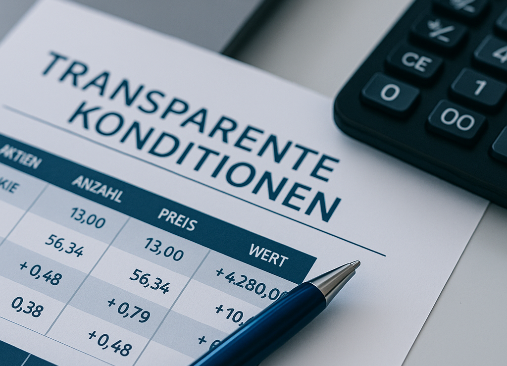 Transparente Konditionen